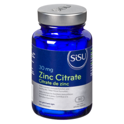 Sisu Zinc Citrate, 30mg 90 ea, $0.16/1ea