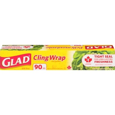 Glad ClingWrap Plastic Wrap 90 Metre Roll 1 ea, $6.49/1ea