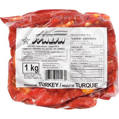 Kouri Tomates séchées au soleil 1 kg, 1,40 $/100g