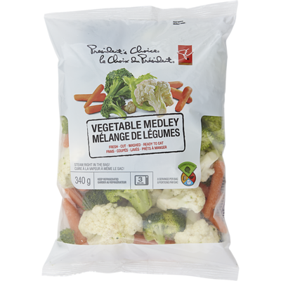 President's Choice Vegetable Medley 340 g, $1.47/100g