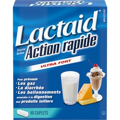 Lactaid Comprimés Action rapide extra-fort 40 ea, 0,75 $/1ch