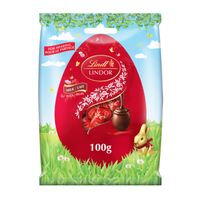 Lindt LINDOR Milk Chocolate Mini Eggs 100 g, $6.00/100g