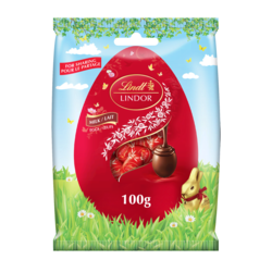 LINDOR Sachet de mini-œufs au chocolat au lait, sachet