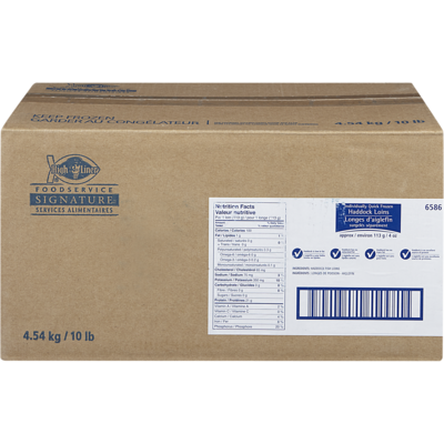 High Liner Filets d’aiglefin désossé 4 oz 4.54 kg, 2,47 $/100g