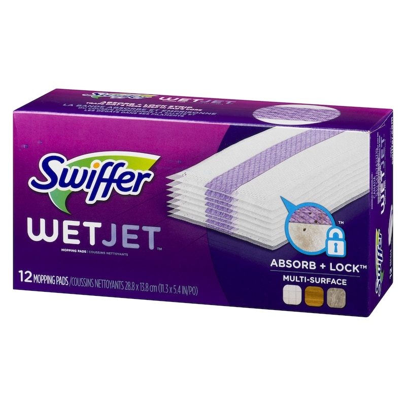 WetJet Hardwood Floor Cleaner, Spray Mop Pad Refill, Multi Surface, 12 Count