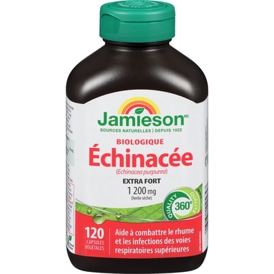 Jamieson Échinacée biologique à puissance élevée 1 200 mg 120 ea, 0,13 $/1ch