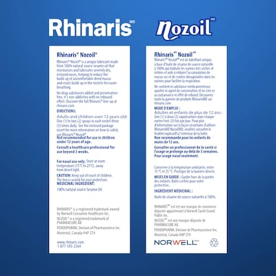 Nozoil Atomiseur nasal hydratant et lubrifiant