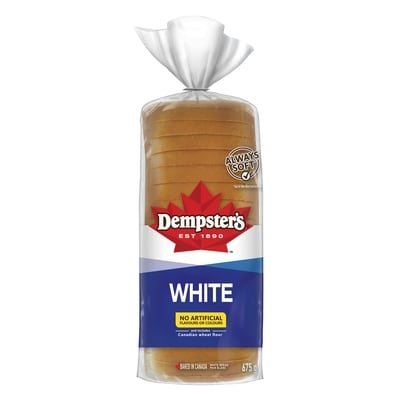 Dempster White Bread 675 g, $0.64/100g