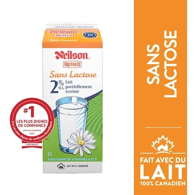 Neilson Lait 2% sans lactose 2 l, 0,25 $/100ml