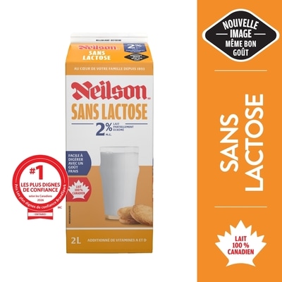 Neilson Lait 2% sans lactose 2 l, 0,33 $/100ml