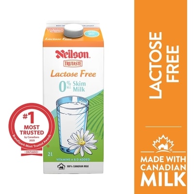 Neilson 0% Lactose Free Milk 2 l, $0.31/100ml