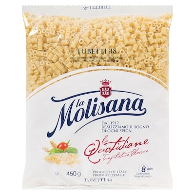 Molisana 100% Durum Wheat Semolina Pasta Tubetti 48 450 g, $0.66/100g