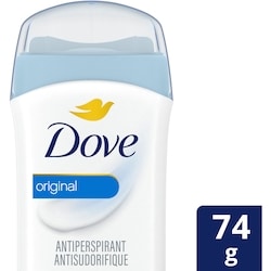 Dove Bâton antisudorifique Original pour femmes 74 g, 6,76 $/100g