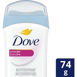 Dove Bâton antisudorifique Poudre pour Femmes 74 g, 8,09 $/100g