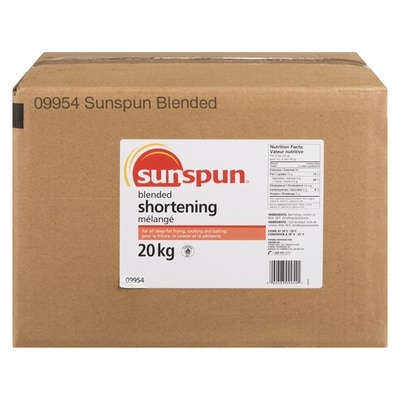 Sunspun Shortening mélangé 20 kg, 0,47 $/100g