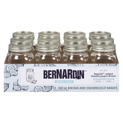 Bernardin Support à pot Mason 12x500.0 ml, 0,23 $/100ml