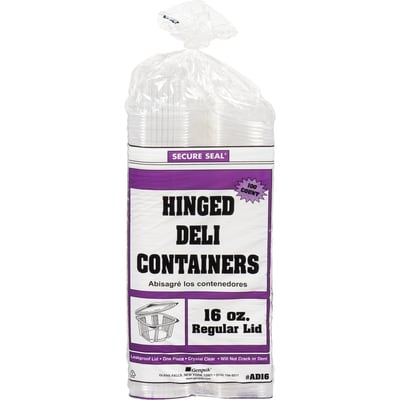 null Deli Container, Clear 16 oz 100x100.0 ea, $0.42/1ea
