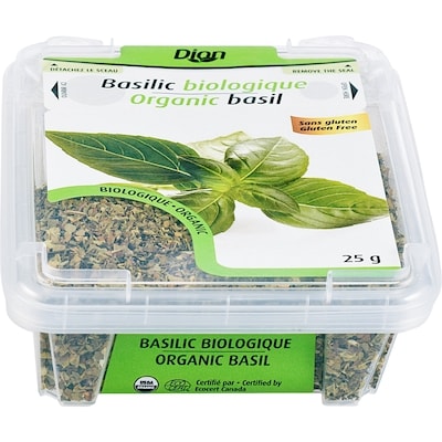 Dion Basilic biologique 25 g, 20,00 $/100g