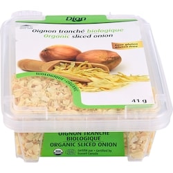 Dion Oignon tranché biologique 41 g, 11,68 $/100g