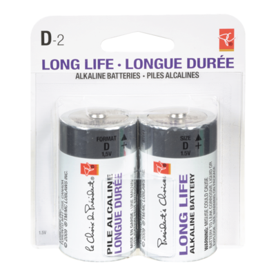 President's Choice Long Life Alkaline Batteries, D 2 ea, $2.06/1ea