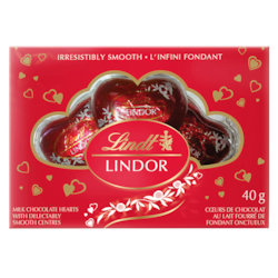 LINDOR Milk Chocolate Hearts, Pack of 3