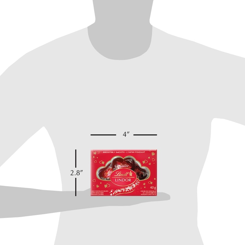 LINDOR Milk Chocolate Hearts, Pack of 3