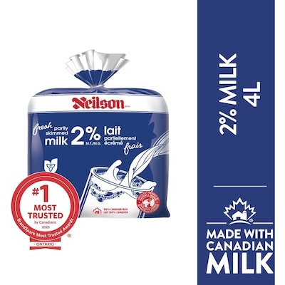 Neilson 2% Milk 4 l, $0.16/100ml