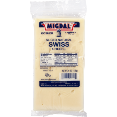Migdal Sliced Cheese, Swiss 170 g, $6.76/100g