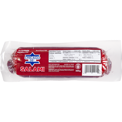 Chicago 58 All Beef Salami (Thin Sliced) $22.00/1kg $9.98/1lb