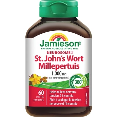 Jamieson Neurosome Millepertuis 1000 mg 60 ea, 0,31 $/1ch