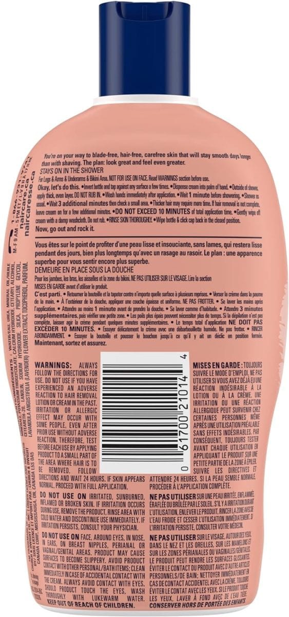 Nair Dépilatoire Dépil-douche Max pour jambes et corps 312 g, 5,38 $/100g