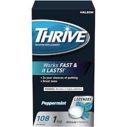 Thrive Stop Smoking Aid Lozenges, Mint 1mg 108 ea, $0.38/1ea