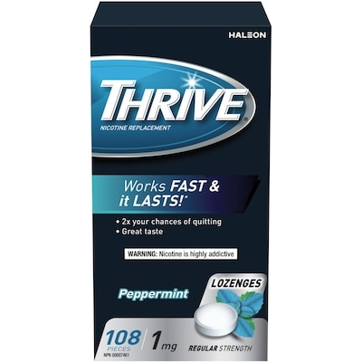 Thrive Stop Smoking Aid Lozenges, Mint 1mg 108 ea, $0.38/1ea
