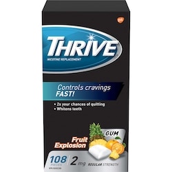 Nicotine Replacement Gum Fruit Explosion Regular Strength 2 Mg