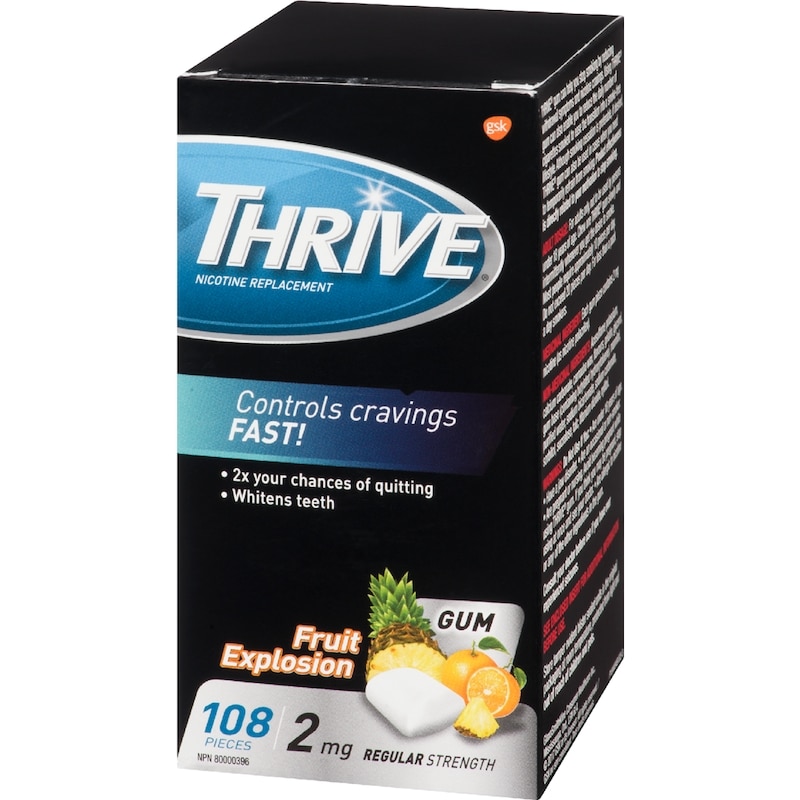 Nicotine Replacement Gum Fruit Explosion Regular Strength 2 Mg