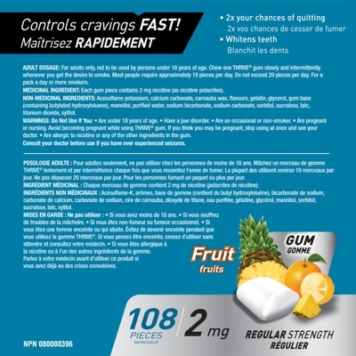 Gomme à la nicotine Xplosion de fruits 2 mg
