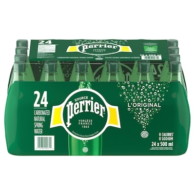 Perrier Original Carbonated Natural Spring Water, 24-Pack 24x500.0 ml, $0.25/100ml