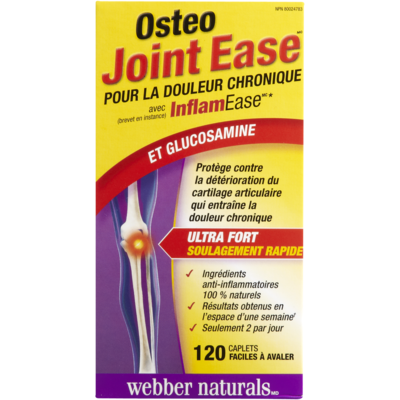 Webber Naturals Osteo Joint Ease pour la douleur chronique 120 ea, 0,29 $/1ch