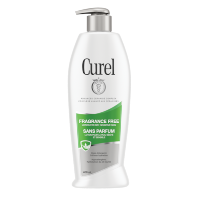 Curel Lotion originale sans parfum pour peau sensible et sèche Thérapie céramidique évoluée 480 ml, 2,48 $/100ml