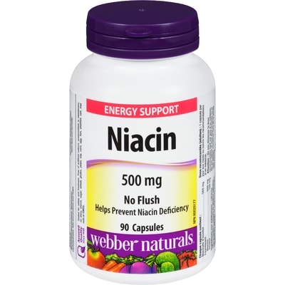 Webber Naturals No Flush Niacin 500mg 90 ea, $0.18/1ea