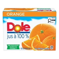 Dole Jus d’orange 12x340.0 ml, 0,23 $/100ml
