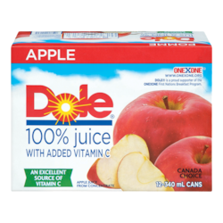 Dole Apple Juice  12x340.0 ml, $0.22/100ml