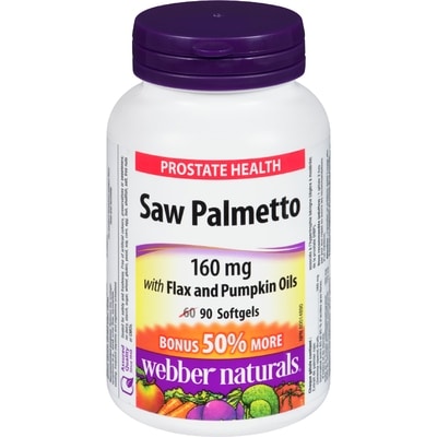 Webber Naturals Saw Palmetto Extract 160mg 90 ea, $0.24/1ea