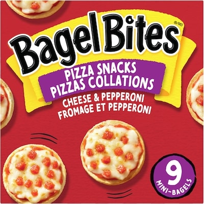 Bagel Bites Pizzas Collations Surgelées Fromage Et Pepperoni, Boîte De 9 Mini-Bagels 198 g, 1,39 $/100g