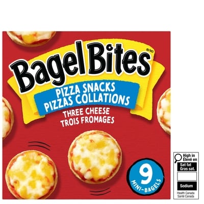 Bagel Bites Three Cheese Frozen Pizza Snacks 198 g, $1.76/100g