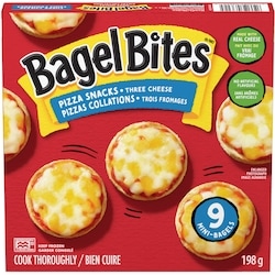 Bagel Bites Three Cheese Frozen Pizza Snacks 198 g Atlantic