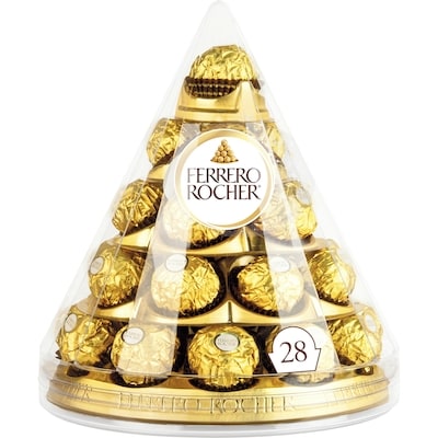 Ferrero ROCHER Fine Hazelnut Milk Chocolate Golden Cone, 28 Individually Wrapped Chocolates 350 g, $6.85/100g