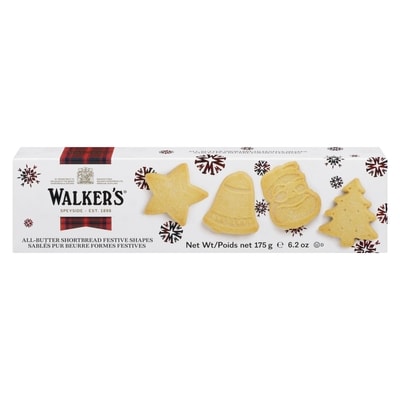 Walkers Festive Shapes Shortbread 175 g, $5.71/100g