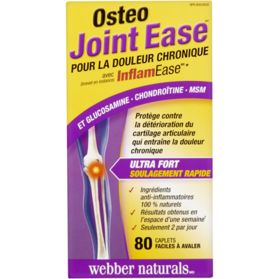Webber Naturals Osteo Joint Ease pour mal chronique 80 ea, 0,40 $/1ch