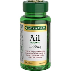 Nature’s Bounty Ail, inodore, 1 000 mg, gélules 100 ea, 0,13 $/1ch
